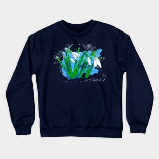 Watercolor snowdrops Crewneck Sweatshirt